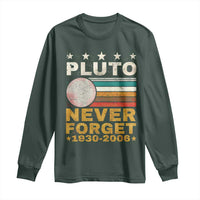 Never Forget Pluto Long Sleeve Shirt Retro Style Funny Space Science 1930-2006