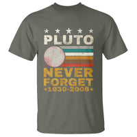 Never Forget Pluto T Shirt Retro Style Funny Space Science 1930-2006 - Wonder Print Shop