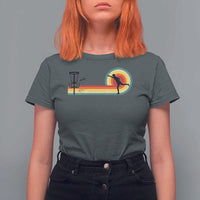 Disc Golf Retro T Shirt For Women Vintage Frisbee Golf Player - Wonder Print Shop