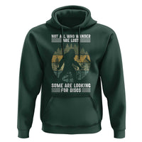 Funny Bigfoot Disc Golf Hoodie Not All Who Wander Are Lost Sasquatch Lovers