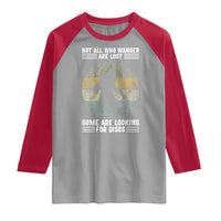 Funny Bigfoot Disc Golf Raglan Shirt Not All Who Wander Are Lost Sasquatch Lovers