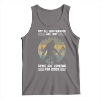Funny Bigfoot Disc Golf Tank Top Not All Who Wander Are Lost Sasquatch Lovers