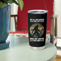 Funny Bigfoot Disc Golf Tumbler Cup Not All Who Wander Are Lost Sasquatch Lovers