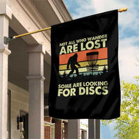 Funny Disc Golf Bigfoot Garden Flag Vintage Sasquatch Sports Golfer Dad Frisbee - Wonder Print Shop