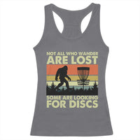 Funny Disc Golf Bigfoot Racerback Tank Top Vintage Sasquatch Sports Golfer Dad Frisbee - Wonder Print Shop