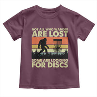 Funny Disc Golf Bigfoot Toddler T Shirt Vintage Sasquatch Sports Golfer Dad Frisbee - Wonder Print Shop