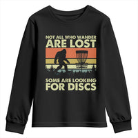 Funny Disc Golf Bigfoot Youth Sweatshirt Vintage Sasquatch Sports Golfer Dad Frisbee - Wonder Print Shop