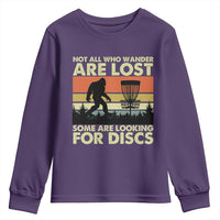 Funny Disc Golf Bigfoot Youth Sweatshirt Vintage Sasquatch Sports Golfer Dad Frisbee - Wonder Print Shop