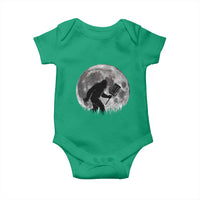 Disc Golf Bigfoot Baby Onesie Funny Cool Full Moon & Trees Sasquatch - Wonder Print Shop