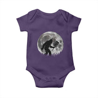 Disc Golf Bigfoot Baby Onesie Funny Cool Full Moon & Trees Sasquatch - Wonder Print Shop
