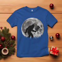Disc Golf Bigfoot T Shirt Funny Cool Full Moon & Trees Sasquatch - Wonder Print Shop