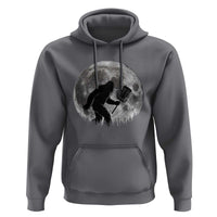 Disc Golf Bigfoot Hoodie Funny Cool Full Moon & Trees Sasquatch - Wonder Print Shop