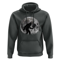 Disc Golf Bigfoot Hoodie Funny Cool Full Moon & Trees Sasquatch - Wonder Print Shop