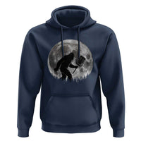 Disc Golf Bigfoot Hoodie Funny Cool Full Moon & Trees Sasquatch - Wonder Print Shop