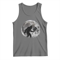 Disc Golf Bigfoot Tank Top Funny Cool Full Moon & Trees Sasquatch - Wonder Print Shop