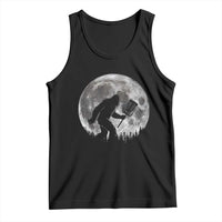 Disc Golf Bigfoot Tank Top Funny Cool Full Moon & Trees Sasquatch - Wonder Print Shop