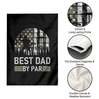 Disc Golf Best Dad By Par Garden Flag Funny Sports Golfer Frisbee Camo American Flag - Wonder Print Shop