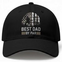 Disc Golf Best Dad By Par Baseball Cap Funny Sports Golfer Frisbee Camo American Flag