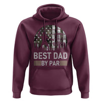 Disc Golf Best Dad By Par Hoodie Funny Sports Golfer Frisbee Camo American Flag - Wonder Print Shop