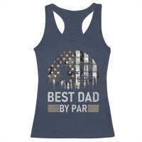 Disc Golf Best Dad By Par Racerback Tank Top Funny Sports Golfer Frisbee Camo American Flag - Wonder Print Shop