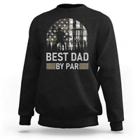 Disc Golf Best Dad By Par Sweatshirt Funny Sports Golfer Frisbee Camo American Flag - Wonder Print Shop