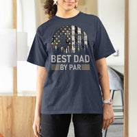Disc Golf Best Dad By Par T Shirt For Women Funny Sports Golfer Frisbee Camo American Flag - Wonder Print Shop