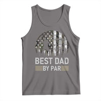 Disc Golf Best Dad By Par Tank Top Funny Sports Golfer Frisbee Camo American Flag - Wonder Print Shop