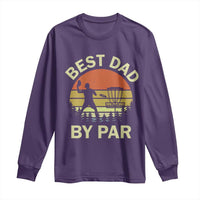 Best Dad By Par Disc Golf Long Sleeve Shirt American Camouflage FlaG