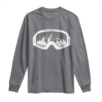 Skiing Long Sleeve Shirt Skiing Goggles Snow Wintersport Ski Snowboard