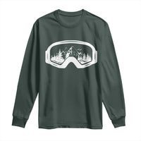 Skiing Long Sleeve Shirt Skiing Goggles Snow Wintersport Ski Snowboard