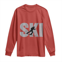 Cool Distressed Skiing Long Sleeve Shirt for Skiers
