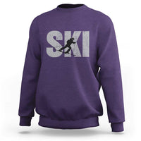 Cool Distressed Skiing Sweatshirt for Skiers - Wonder Print Shop