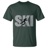 Cool Distressed Skiing T Shirt for Skiers - Wonder Print Shop