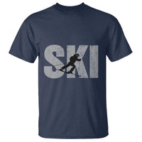 Cool Distressed Skiing T Shirt for Skiers - Wonder Print Shop