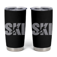 Cool Distressed Skiing Tumbler Cup for Skiers