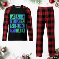 Skiing Plaid Pajama Set for Skiers Wintersport Ski Snowboard - Wonder Print Shop