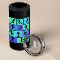 Skiing 4 in 1 Can Cooler Tumbler for Skiers Wintersport Ski Snowboard