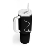 Skiing Tumbler With Handle Skier With Tracks In Deep Powder Snow Freeride Gift