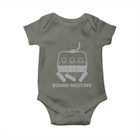 Funny Skiing Baby Onesie Snowboard Meeting Gift