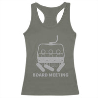 Funny Skiing Racerback Tank Top Snowboard Meeting Gift