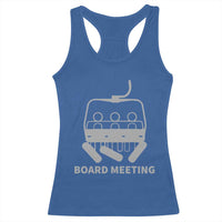 Funny Skiing Racerback Tank Top Snowboard Meeting Gift