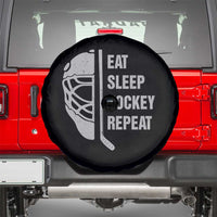 Ice Hockey Player Spare Tire Cover Funny Eat Sleep Hockey Repeat Sport Fan - Wonder Print Shop