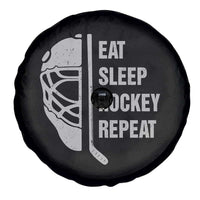 Ice Hockey Player Spare Tire Cover Funny Eat Sleep Hockey Repeat Sport Fan - Wonder Print Shop