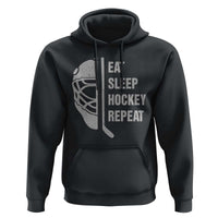 Ice Hockey Player Hoodie Funny Eat Sleep Hockey Repeat Sport Fan - Wonder Print Shop