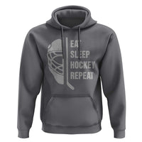 Ice Hockey Player Hoodie Funny Eat Sleep Hockey Repeat Sport Fan - Wonder Print Shop