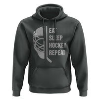 Ice Hockey Player Hoodie Funny Eat Sleep Hockey Repeat Sport Fan - Wonder Print Shop