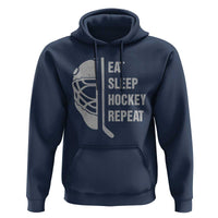 Ice Hockey Player Hoodie Funny Eat Sleep Hockey Repeat Sport Fan - Wonder Print Shop