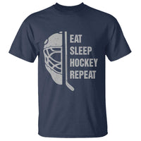 Ice Hockey Player T Shirt Funny Eat Sleep Hockey Repeat Sport Fan - Wonder Print Shop