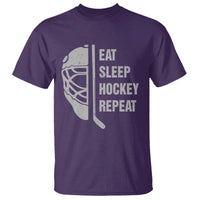 Ice Hockey Player T Shirt Funny Eat Sleep Hockey Repeat Sport Fan - Wonder Print Shop