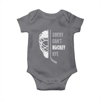 Ice Hockey Player Baby Onesie Retro Sorry Cant Hockey Bye - Wonder Print Shop